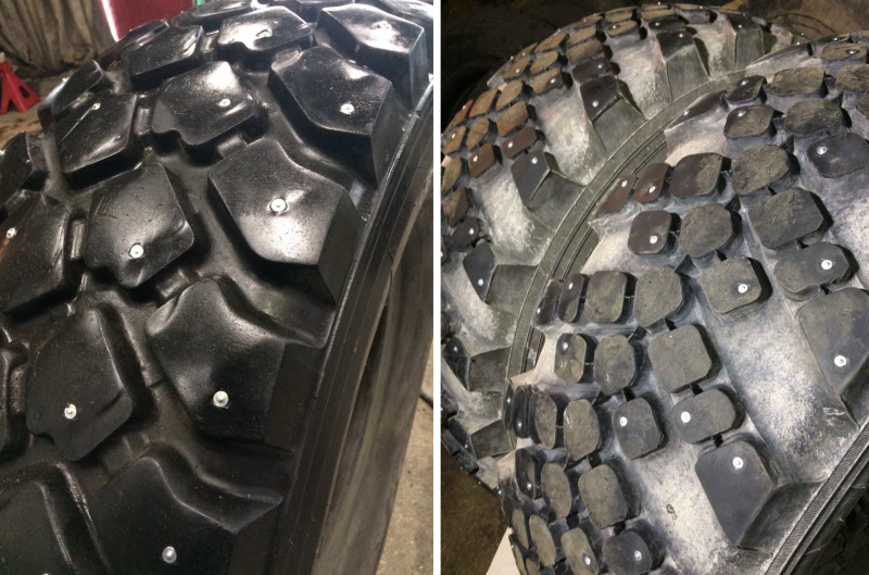 Ошиповка грузовых шин